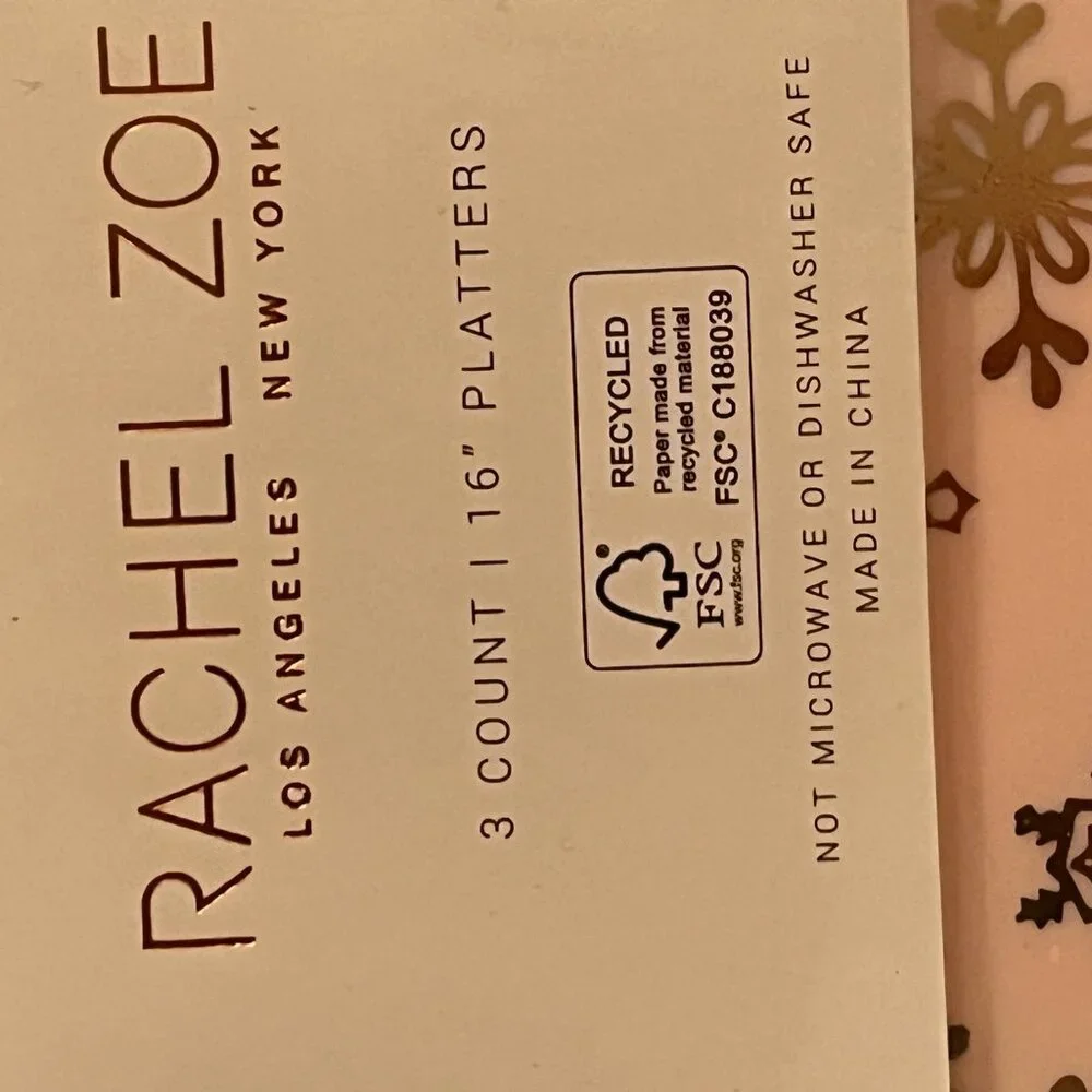 Plastic Reusable Large Holiday Serving Platters by Rachel Zoe (new / 16